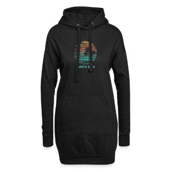 Porto Rico Cool Souvenir Vacances Artistique - Sweat-shirt à capuche long Femme - noir - Devant