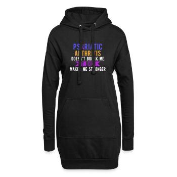 L’arthrite psoriasique ne me brise pas - Sweat-shirt à capuche long Femme - noir - Devant