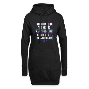 La polyarthrite rhumatoïde ne peut pas me briser - Sweat-shirt à capuche long Femme - noir - Devant