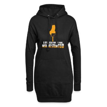 I Finish What Your Husband Started Job Professiona - Hoodie-Kleid - Schwarz - Vorne