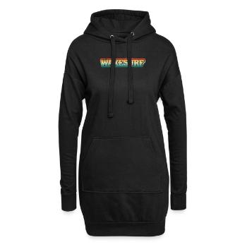 Wakesurf Wake Surf Surfen Retro Farben Vintage - Hoodie-Kleid - Schwarz - Vorne
