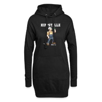 Glück Auf Bergbau Sprüche Biertrinker Geschenk - Hoodie-Kleid - Schwarz - Vorne