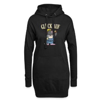 Bier Liebhaber Bergbau Sprüche Bergmann Geschenk - Hoodie-Kleid - Schwarz - Vorne