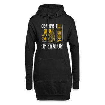 Certified Forklift Operator Warehouse Lifting - Hoodie-Kleid - Schwarz - Vorne