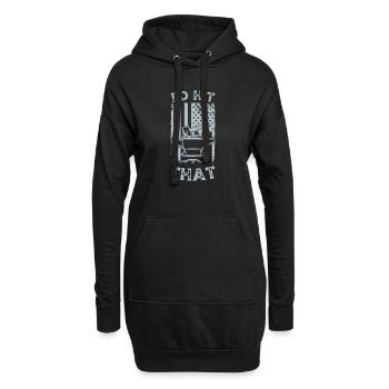 J’avais frappé cette chaleur de forgeage de marteau d’enclume - Sweat-shirt à capuche long Femme - noir - Devant