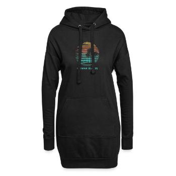 Îles Caïmans Cool Souvenir Vacances Artistique - Sweat-shirt à capuche long Femme - noir - Devant