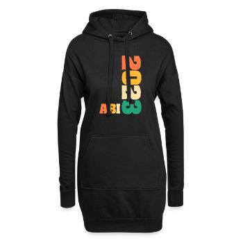 Abiturienten Abschluss 2023 Abitur - Hoodie-Kleid - Schwarz - Vorne