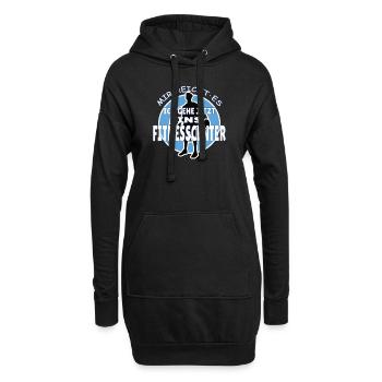 Fitnesszubehör für Sportler - Hoodie-Kleid - Schwarz - Vorne
