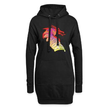 Paramoteur Dragon - Sweat-shirt à capuche long Femme - noir - Devant