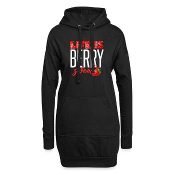 Das Leben ist beerig süß - Hoodie-Kleid - Schwarz - Vorne