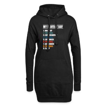 My Perfect Day Table Soccer Player Foosball - Hoodie-Kleid - Schwarz - Vorne