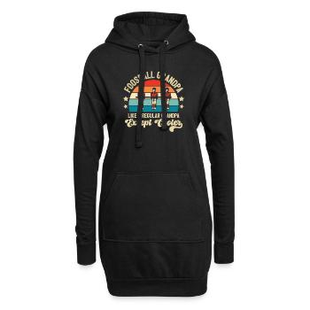 Retro Table Soccer Old Guy Vintage Foosball Grandf - Hoodie-Kleid - Schwarz - Vorne