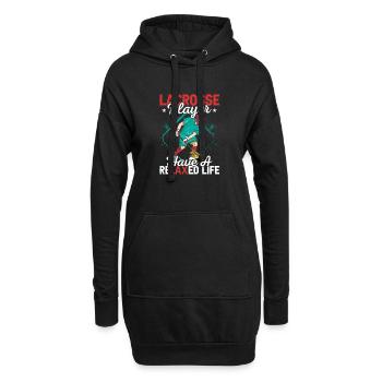 Les joueurs de crosse ont une vie détendue Équipe de style de vie - Sweat-shirt à capuche long Femme - noir - Devant