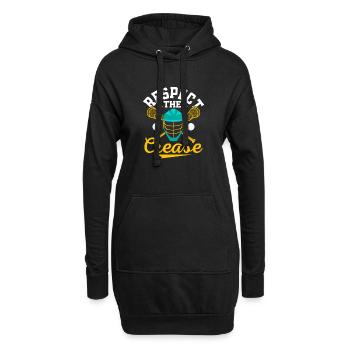Respect The Crease Lacrosse Player Team Goalie - Hoodie-Kleid - Schwarz - Vorne
