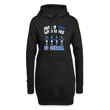 Just A Boy Who Loves Foosball Men Table Soccer Ent - Hoodie-Kleid - Schwarz - Vorne