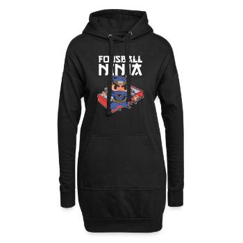 Foosball Ninja Table Soccer Foosball Cool Player - Hoodie-Kleid - Schwarz - Vorne