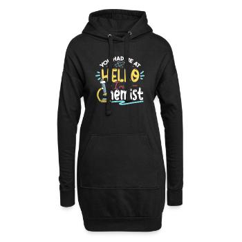 Tu m’as eu à Je suis un chimiste - Sweat-shirt à capuche long Femme - noir - Devant