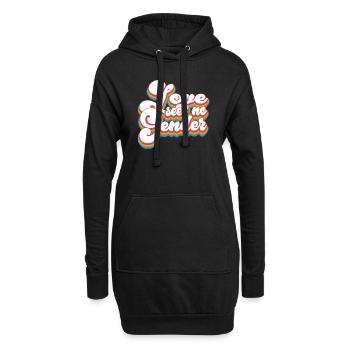 Mois de la fierté LGBTQ - L’amour ne voit pas de genre - Sweat-shirt à capuche long Femme - noir - Devant