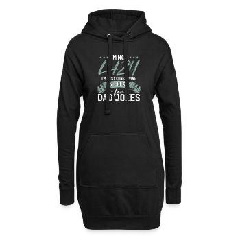 Lustige Papa-Witze Vatertag Papa Humor - Hoodie-Kleid - Schwarz - Vorne