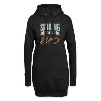 Le chant rétro est mon sport pour le chanteur de groupe - Sweat-shirt à capuche long Femme - noir - Devant