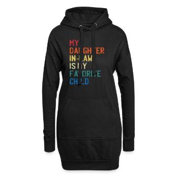 Ma belle-fille: l’enfant préféréL’amour de la famille - Sweat-shirt à capuche long Femme - noir - Devant