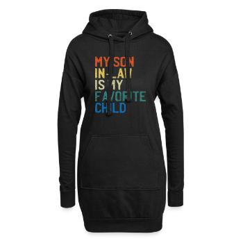 Mon gendre : l’enfant préféré » Rétro Vintage - Sweat-shirt à capuche long Femme - noir - Devant