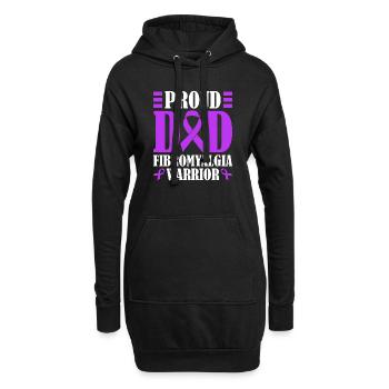 Stolzer Vater Eines Fibromyalgie-kriegers - Hoodie-Kleid - Schwarz - Vorne
