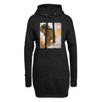 Afrikanische Königin - Hoodie-Kleid - Schwarz - Vorne