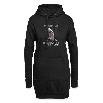 Christlicher Bibelvers Religiöses Kreuz Anime Cool - Hoodie-Kleid - Schwarz - Vorne