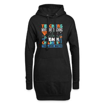 Apprenez aux enfants à aimer les mathématiques - Sweat-shirt à capuche long Femme - noir - Devant