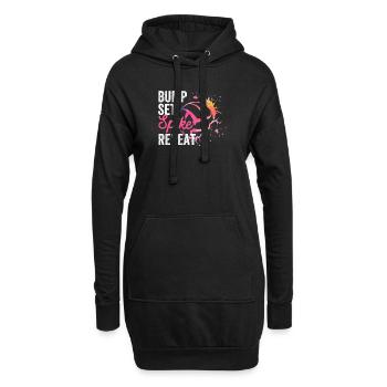 Bump Set Spike Répéter Funny Volleyball Lover - Sweat-shirt à capuche long Femme - noir - Devant