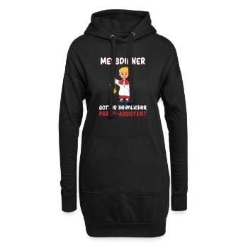Messdiener Gottes heimlicher Party-Assistent - Hoodie-Kleid - Schwarz - Vorne