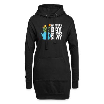 Ein anderer Tag, ein weiterer Slay, motivierend - Hoodie-Kleid - Schwarz - Vorne