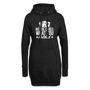 Personne ne se soucie de ce que vous avez plié cartes de jeu As Spades - Sweat-shirt à capuche long Femme - noir - Devant