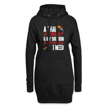 Trapschießen Skeet Tontaubenschießen - Hoodie-Kleid - Schwarz - Vorne