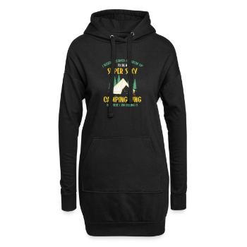 Camping Outdoor Mountain Camper Wandern Camping - Hoodie-Kleid - Schwarz - Vorne