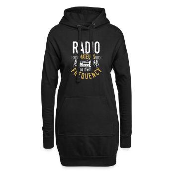 Ham Radio Amateurs Do It With Frequency Network Si - Hoodie-Kleid - Schwarz - Vorne