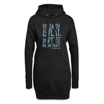 La terre est plate, vous ne le saviez pas ? - Sweat-shirt à capuche long Femme - noir - Devant