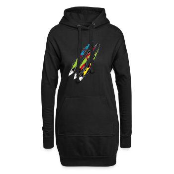 AMAZIGH SYMBOLE BERBERE Z IMAZIGHEN BIJOU KABYLE - Sweat-shirt à capuche long Femme - noir - Devant