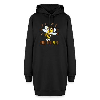 Musique Bee Enfants Costume Abeille Bumblebee - Sweat-shirt à capuche long Femme - noir - Devant