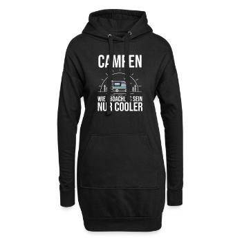 Wohnmobil Wohnwagen Camping Camper - Hoodie-Kleid - Schwarz - Vorne
