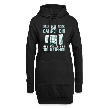 Wohnmobil Wohnwagen Camping Camper - Hoodie-Kleid - Schwarz - Vorne
