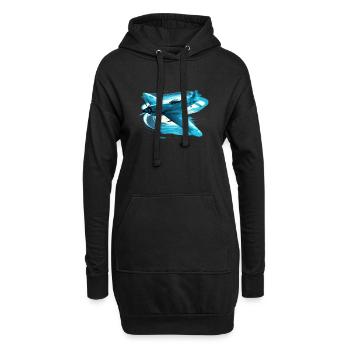 Spitfire Flugzeug Vintage Pilot Flieger Militär - Hoodie-Kleid - Schwarz - Vorne