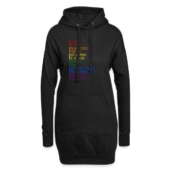 La science de la Gay Pride est une vraie Black Lives Matter - Sweat-shirt à capuche long Femme - noir - Devant