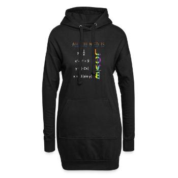 Tout ce dont vous avez besoin, c’est de l’amour du mois de la fierté mathématique LGBT - Sweat-shirt à capuche long Femme - noir - Devant