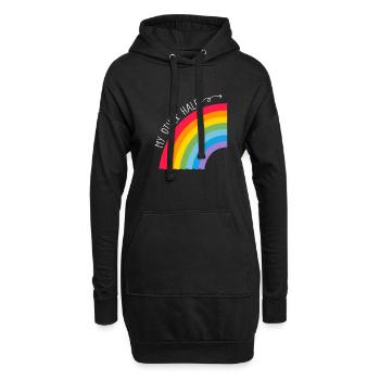 Mon autre couple à moitié gay Rainbow Pride Cool LGBT - Sweat-shirt à capuche long Femme - noir - Devant