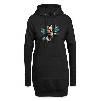Chihuahua | Ballerina | Ballett | Tanz | Mädchen - Hoodie-Kleid - Schwarz - Vorne