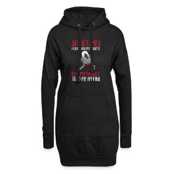 Graupapagei Perroquet gris d’Afrique Papagei - Sweat-shirt à capuche long Femme - noir - Devant