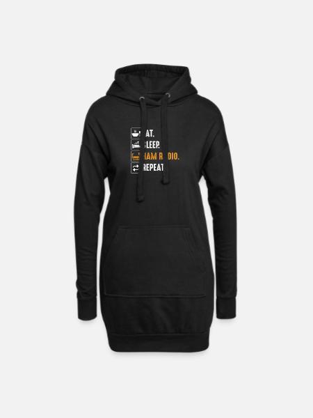 Amateurfunk Amateurfunker Amateurfunker - Hoodie-Kleid - Schwarz