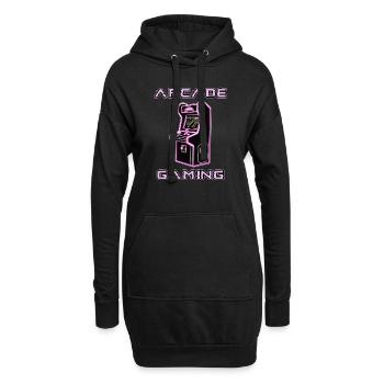Arcade Gaming Retro Automaten Spiele 80er Gamer - Hoodie-Kleid - Schwarz - Vorne